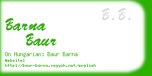 barna baur business card